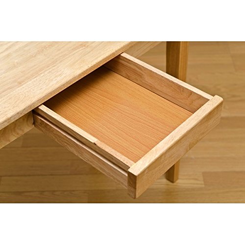 木製テーブル ナチュラルウッド 1引き出し Amazon｜木製テーブル 【90cm×60cm】 引出し1杯付き ナチュラル